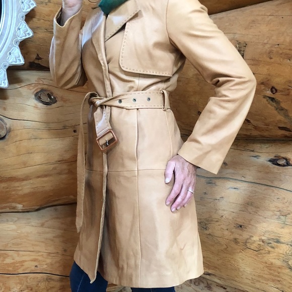 Vintage Leather Trench Coat from Banana Republic! - Picture 2 of 6